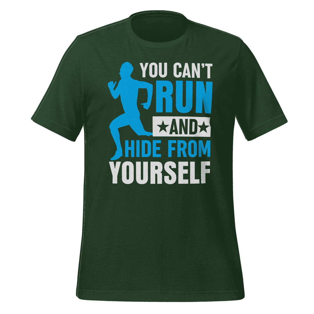 Run and Hide T-Shirt  Motivational Fitness Tee for Runners & Go-Getters