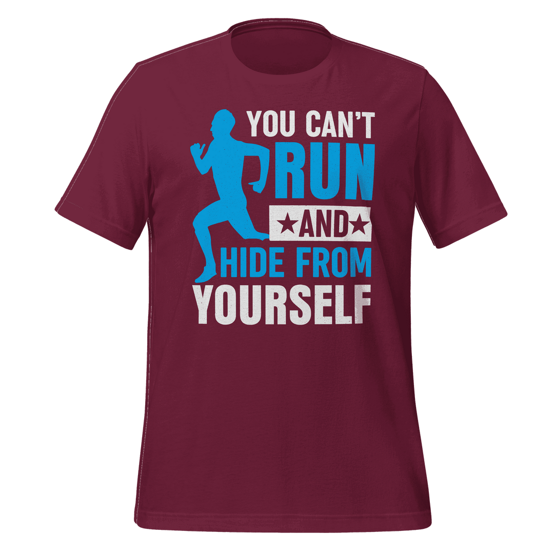Run and Hide T-Shirt  Motivational Fitness Tee for Runners & Go-Getters