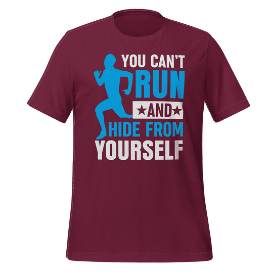 Run and Hide T-Shirt  Motivational Fitness Tee for Runners & Go-Getters