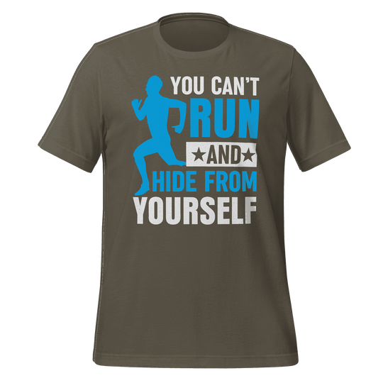 Run and Hide T-Shirt  Motivational Fitness Tee for Runners & Go-Getters