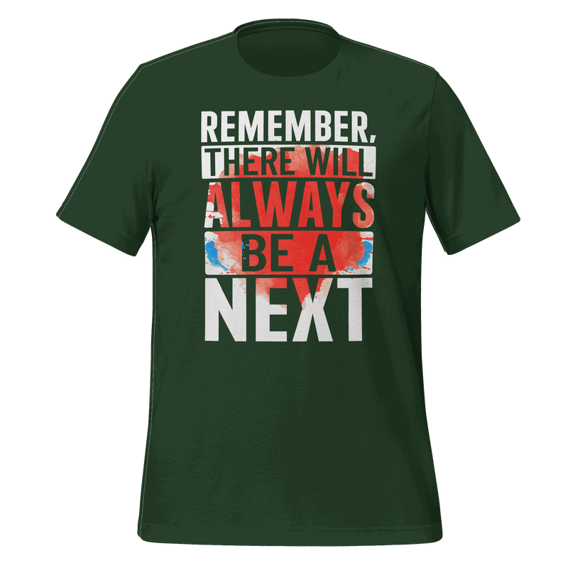 Green t-shirt with motivational quote on a green background