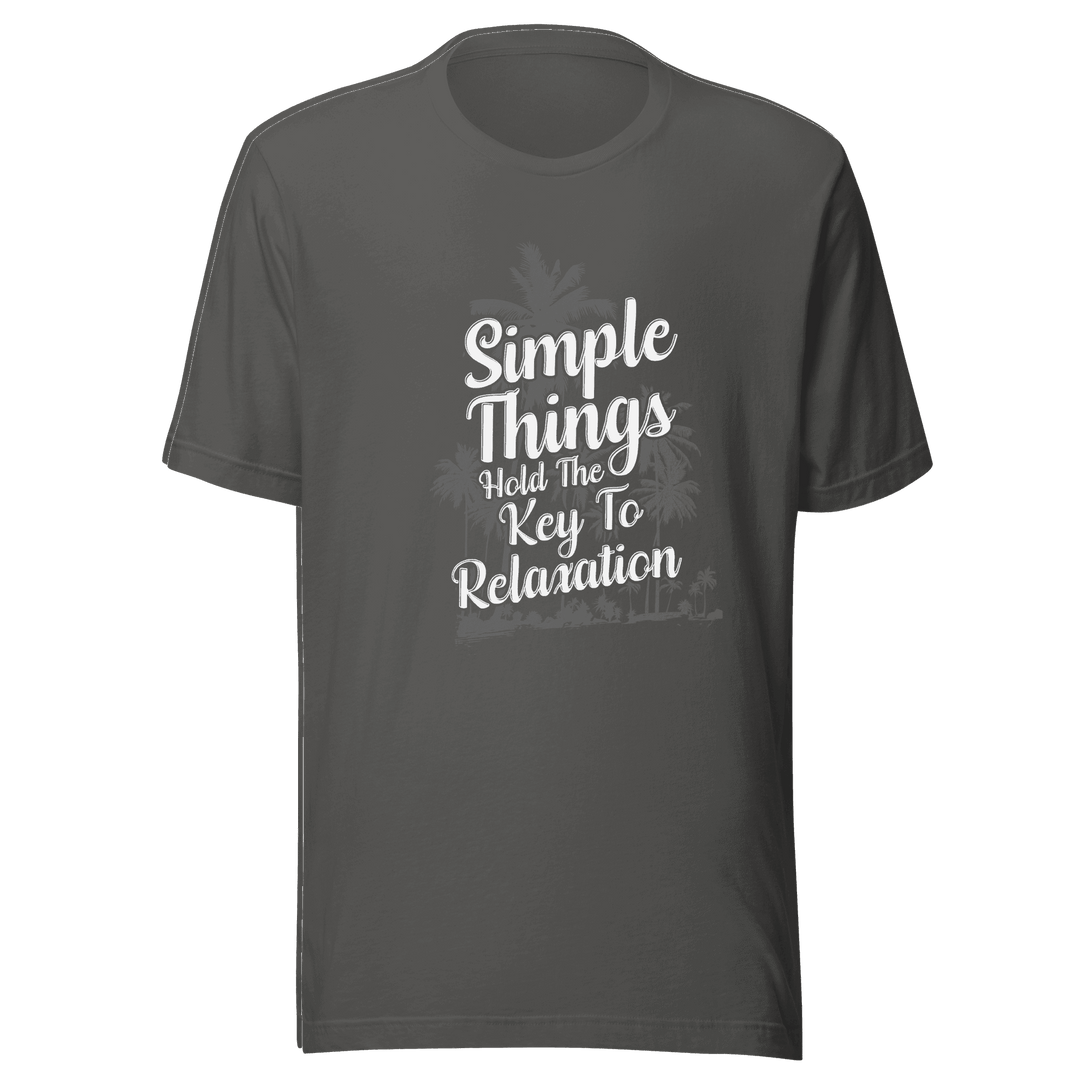 Gray t-shirt with white text on a transparent background
