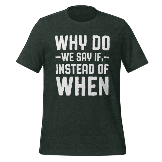 Black t-shirt with white text on a transparent background